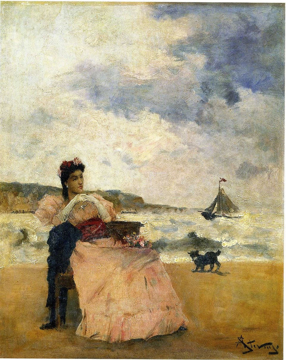 Alfred Émile Stevens - 170, Signora sulla spiaggia
